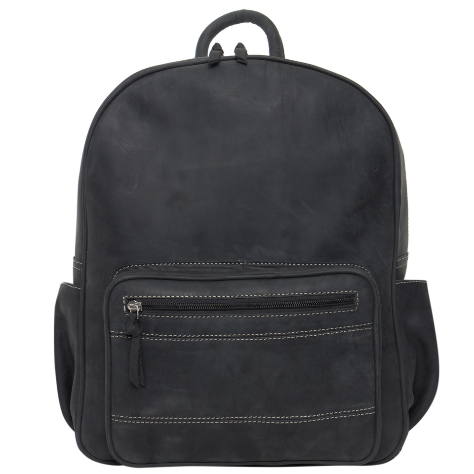 Round Grained Neo Capsule Black Backpack – Luxury Leather Goods